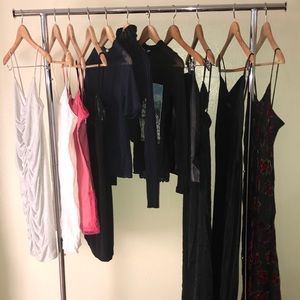 Dresses, skirts, shirts